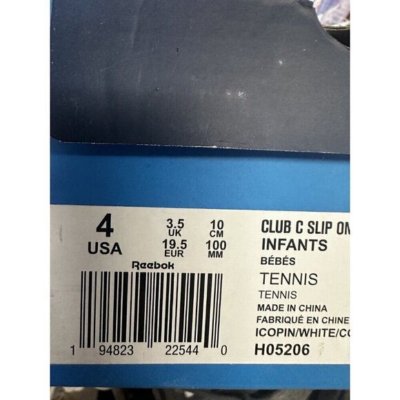 Reebok "Peppa Pig" Club C Slip On IV Infant/Toddler size 4 - Picture 9 of 9